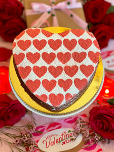 Heart Shaped Cake - Hearts All Over
