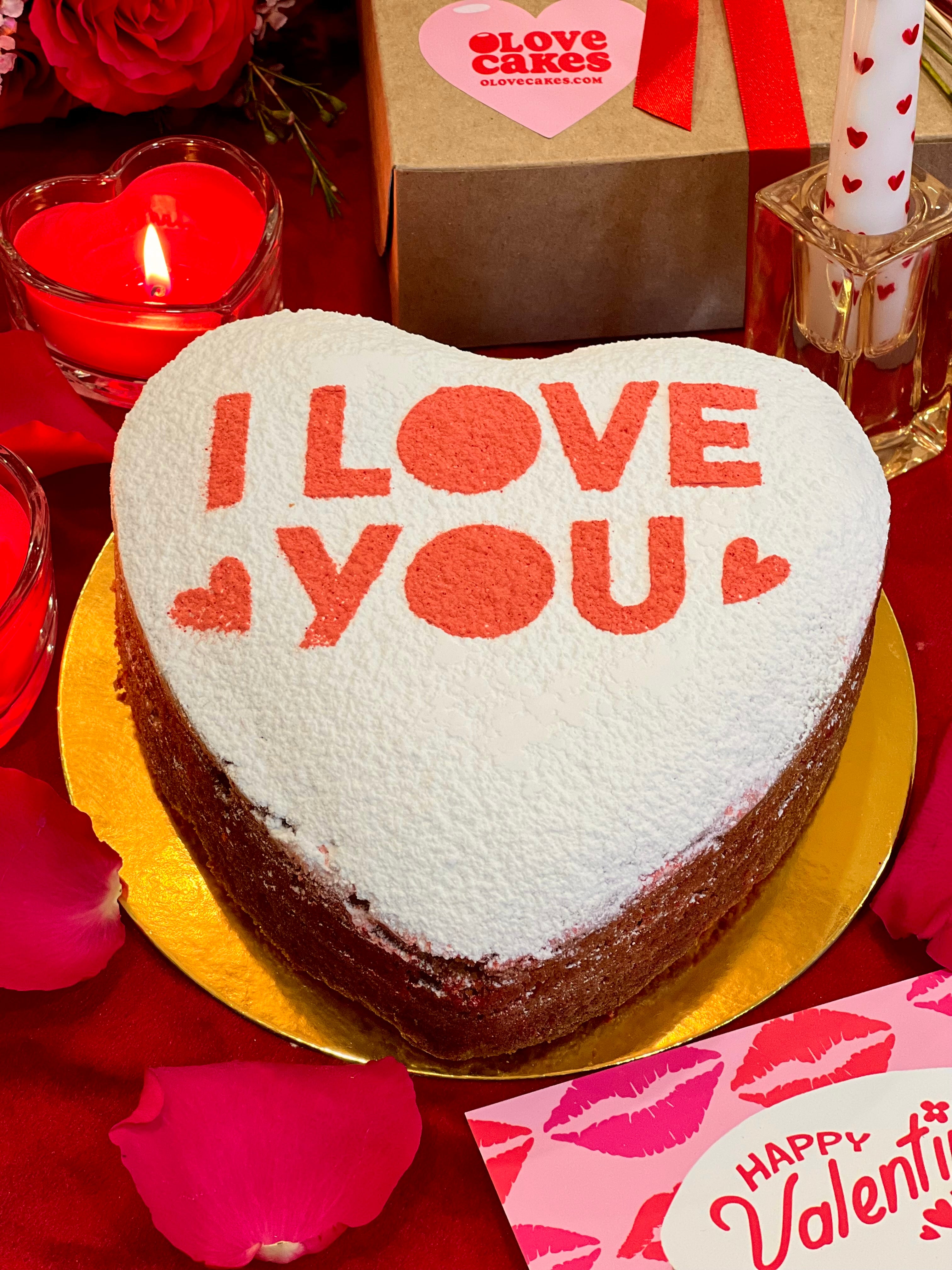 Heart Shaped Cake - I love you