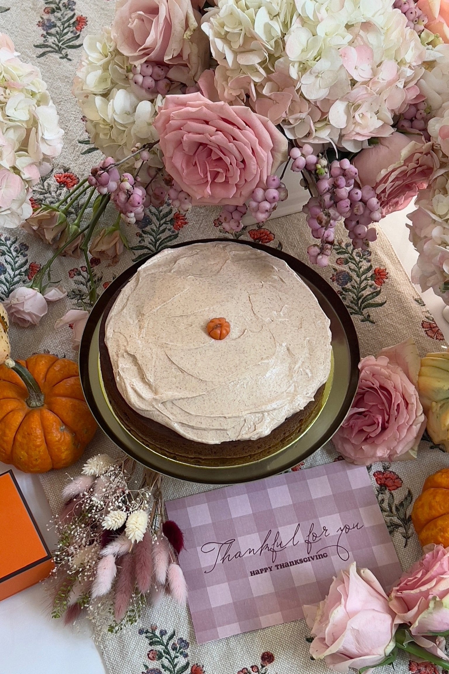 Pumpkin Spice 8" Cake with Cinnamon Frosting