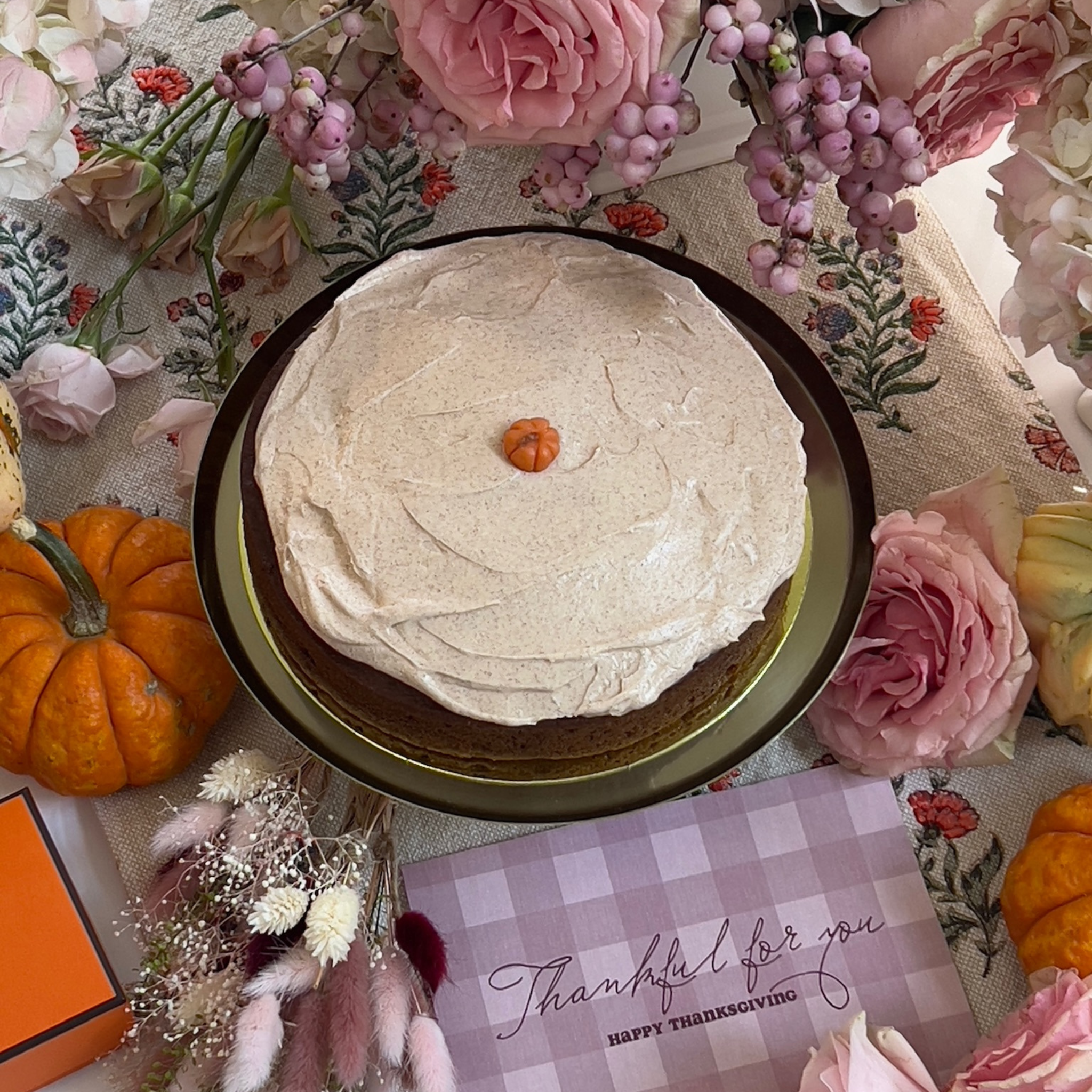 Pumpkin Spice 8" Cake with Cinnamon Frosting