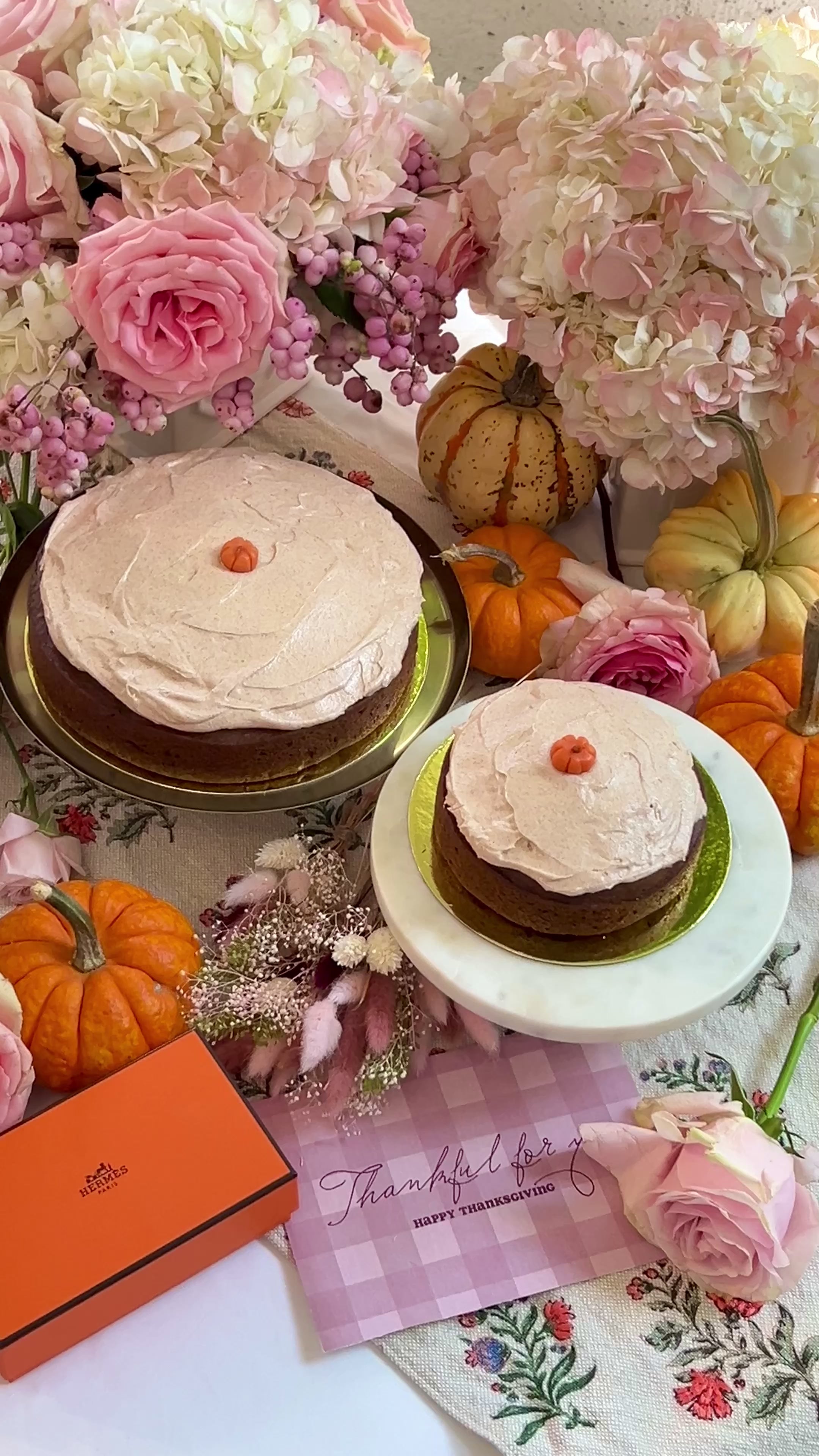 Pumpkin Spice 8" Cake with Cinnamon Frosting